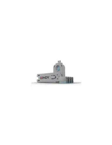 Lindy 40452 bloqueador de puerto Bloqueador de puerto + clave USB tipo A Azul Acrilonitrilo butadieno estireno (ABS) 5 pieza(s)