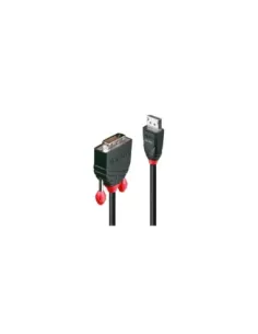 Lindy 41491 adaptador de cable de vídeo 2 m DisplayPort DVI-D Negro