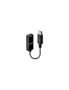 Lindy 41718 adaptador de cable de vídeo 0,15 m DisplayPort HDMI Negro