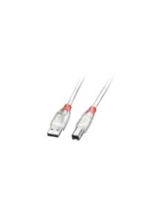 Lindy 41750 cable USB USB 2.0 0,2 m USB A USB B Transparente