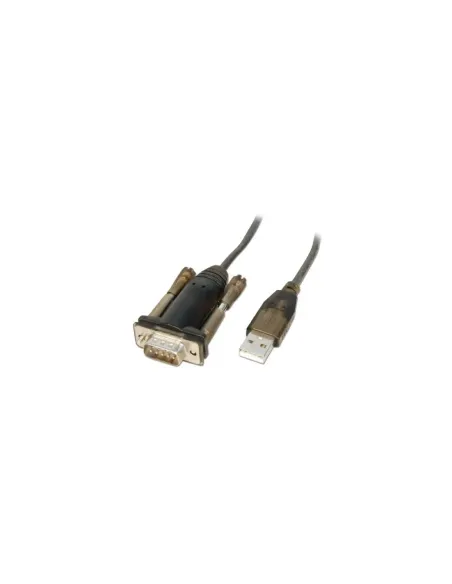 Lindy 42855 cable de serie Gris, Transparente 1,5 m USB tipo A RS-232