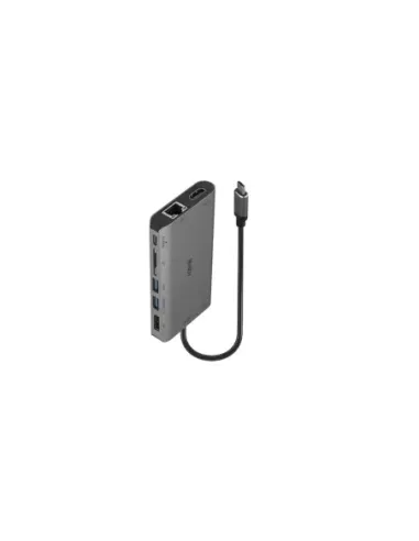 Lindy 43323 base para portátil y replicador de puertos Alámbrico USB 3.2 Gen 1 (3.1 Gen 1) Type-C Negro, Gris