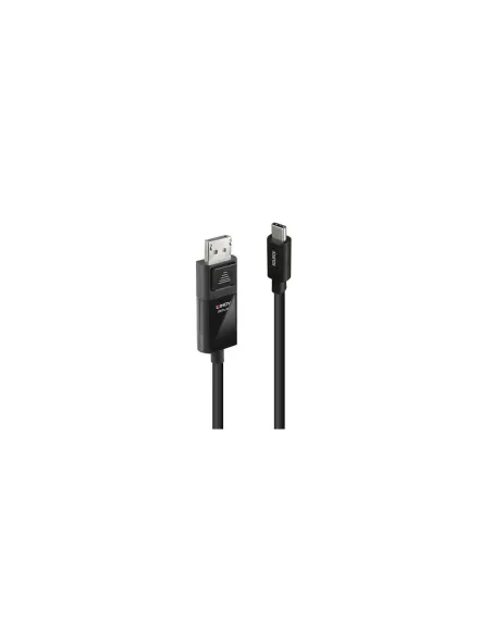 Lindy 43341 adaptador de cable de vídeo 1 m USB Tipo C DisplayPort Negro