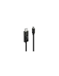 Lindy 43343 adaptador de cable de vídeo 3 m USB Tipo C DisplayPort Negro