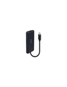 Lindy 43358 base para portátil y replicador de puertos Alámbrico USB 3.2 Gen 1 (3.1 Gen 1) Type-C Negro