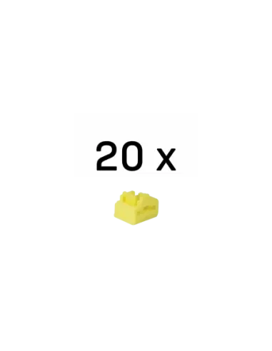 Lindy 47901 bloqueador de puerto RJ-45 Amarillo Acrilonitrilo butadieno estireno (ABS) 20 pieza(s)