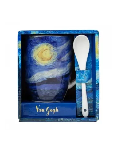 Taza con cuchara enesco noche estrellada