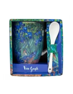 Taza con cuchara enesco los lirios van gogh
