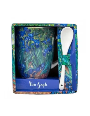 Taza con cuchara enesco los lirios van gogh