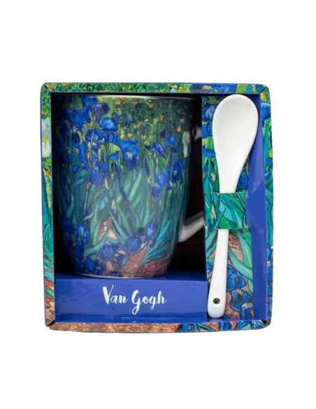 Taza con cuchara enesco los lirios van gogh