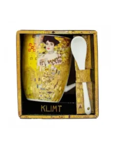 Taza con cuchara enesco el retrato de adele gustav klimt