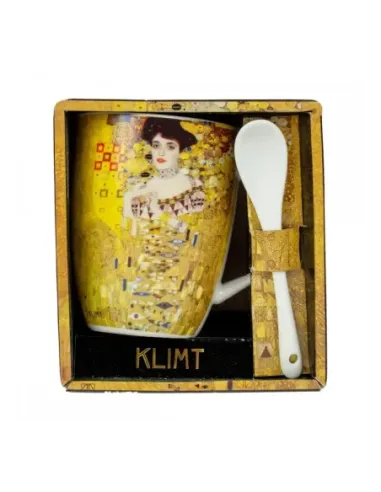 Taza con cuchara enesco el retrato de adele gustav klimt