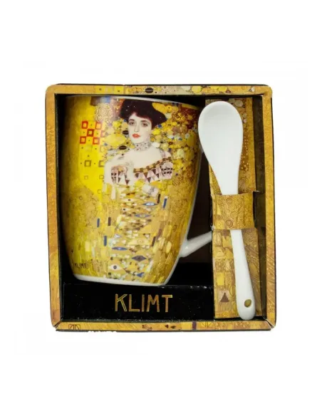 Taza con cuchara enesco el retrato de adele gustav klimt