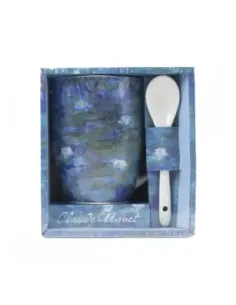 Taza y cuchara enesco nenúfares claude monet