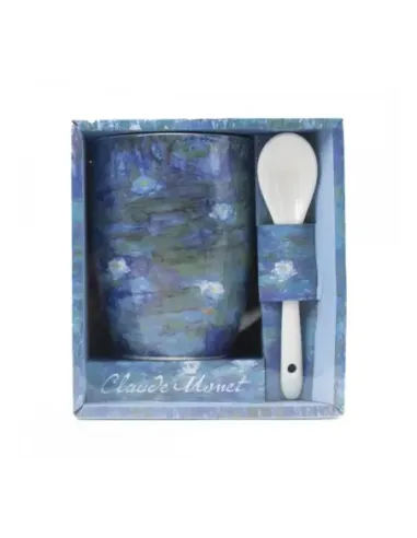 Taza y cuchara enesco nenúfares claude monet