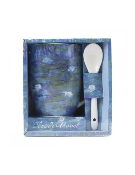 Taza y cuchara enesco nenúfares claude monet