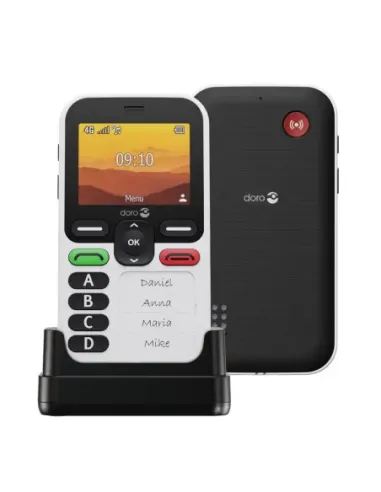 Telefono movil doro leva x10 - 2.4 pulgadas - 4g - blanco - negro