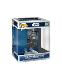 Funko pop star wars rides deluxe the mandalorian with grogu in imperial remnant at - rt