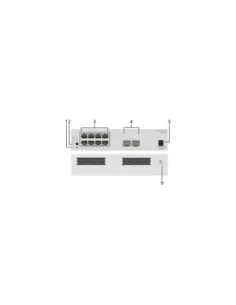 HUAWEI S210-8P2J (8*10/100/1000BASE-T PORTS (128W POE+), 2*2.5GE SFP PORTS, WITH 1*220 V AC POWER ADAPTER, FANLESS)