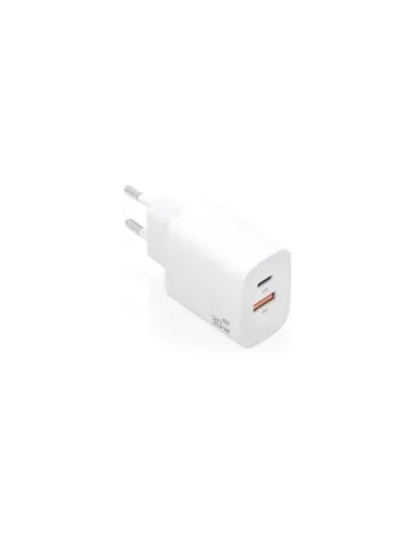 Cargador de Pared GaN Aisens A110-0952/ 1xUSB Tipo-C/ 1xUSB/ 30W/ Blanco