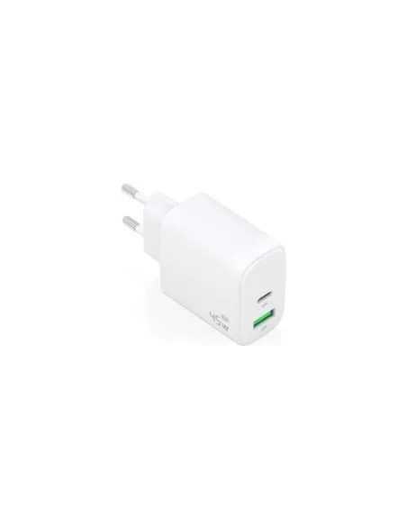 Cargador de Pared GaN Aisens A110-0971/ 1xUSB Tipo-C/ 1xUSB/ 45W/ Blanco