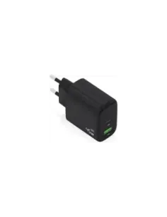 Cargador de Pared GaN Aisens A110-0972/ 1xUSB Tipo-C/ 1xUSB/ 45W/ Negro