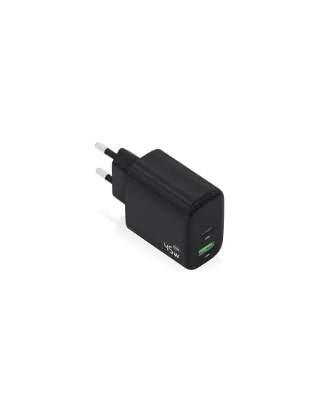 Cargador de Pared GaN Aisens A110-0972/ 1xUSB Tipo-C/ 1xUSB/ 45W/ Negro