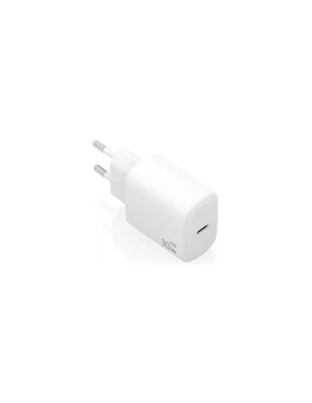 Cargador de Pared GaN Aisens A110-0975/ 1xUSB Tipo-C/ 30W/ Blanco