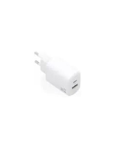 Cargador de Pared GaN Aisens A110-0977/ 1xUSB Tipo-C/ 1xUSB/ 30W/ Blanco