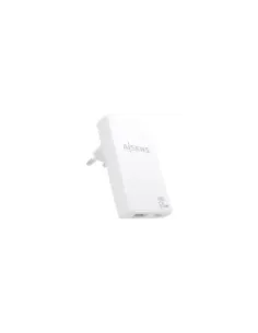 Cargador de Pared GaN Aisens ASCH-65W2P076-W/ 1xUSB Tipo-C/ 1xUSB/ 65W/ Blanco