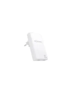 Cargador de Pared GaN Aisens ASCH-65W2P077-W/ 2xUSB Tipo-C/ 65W/ Blanco