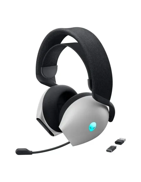Auriculares gaming dell tri - mode inalambrico blanco
