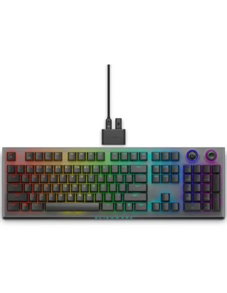 Teclado dell alienware tri - mode wireless gaming aw920k inalambrico ingles gris