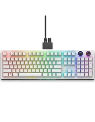 Teclado dell alienware tri - mode wireless gaming aw920k inalambrico ingles blanco