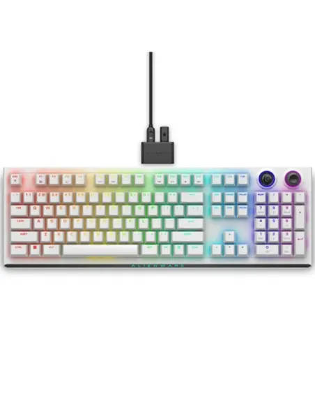 Teclado dell alienware tri - mode wireless gaming aw920k inalambrico ingles blanco