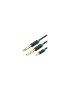 Cable Estéreo Vention BACBH/ Jack 3.5 Macho - 2x Jack 6.5 Macho/ 2m/ Negro