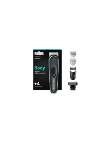 Cortapelos Braun BodyGroomer Series 5 BG5360/ con Batería/ 4 Accesorios