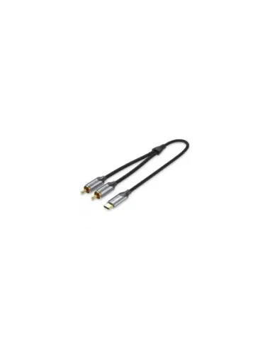 Cable Conversor Vention BGUHG/ 2x RCA Macho - USB Tipo-C Macho/ 1.5m/ Gris