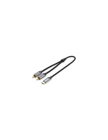 Cable Conversor Vention BGUHG/ 2x RCA Macho - USB Tipo-C Macho/ 1.5m/ Gris