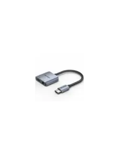 Adaptador Audio Vention BIGHA/ USB Tipo-C Macho - Jack 3.5 Hembra/ USB Tipo-C PD Hembra/ Gris