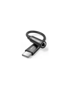 Adaptador Audio Vention BIIBA/ Jack 3.5 Hembra - USB Tipo-C Macho/ 10cm/ Negro