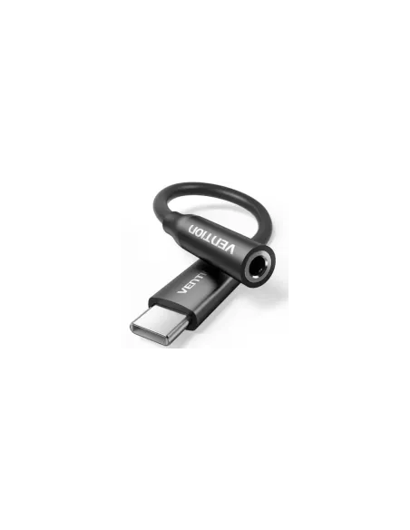 Adaptador Audio Vention BIIBA/ Jack 3.5 Hembra - USB Tipo-C Macho/ 10cm/ Negro