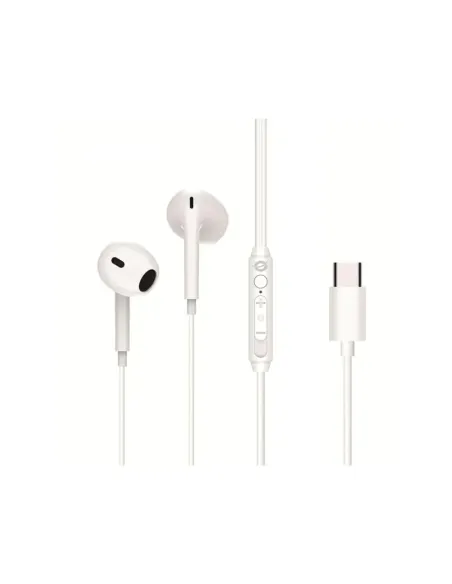 Auricular intrauditivo usb - c conceptronic brendan02w microfono 1.2m blanco