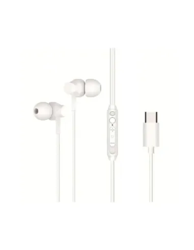 Auricular intrauditivo usb - c conceptronic brendan03w 1.2m microfono blanco