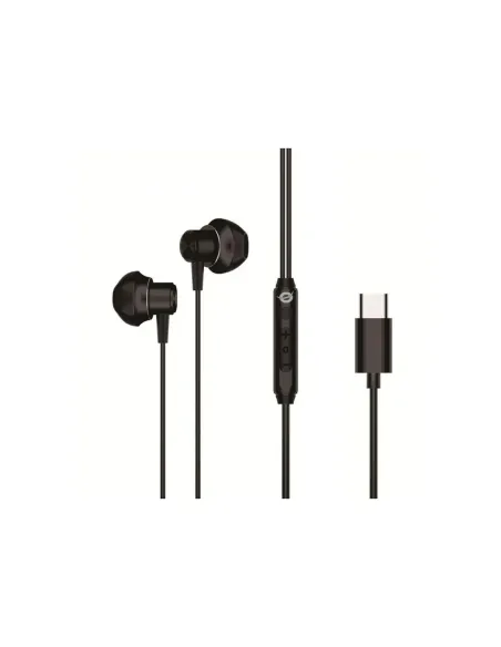 Auricular intrauditivo usb - c conceptronic brendan04b microfono controles 1.2m color negro