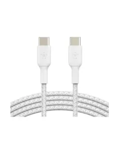 Cable usb tipo c belkin 1m -  macho - macho -  blanco trenzado 2 unidades