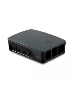 Carcasa raspberry pi 4 negra y gris