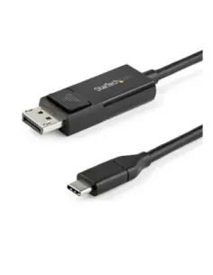 Cable usb tipo c a displayport 2m -  macho - macho -  negro