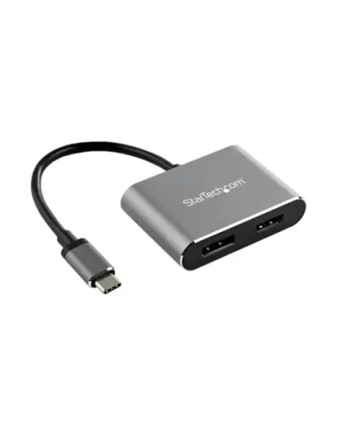 Adaptador usb tipo c a hdmi - displayport startech 0.205m -  macho - hembra -  gris