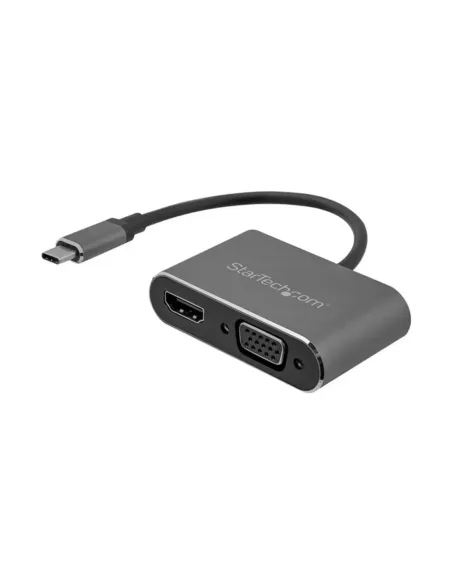 Adaptador usb tipo c a vga - hdmi startech -  macho - hembra -  gris